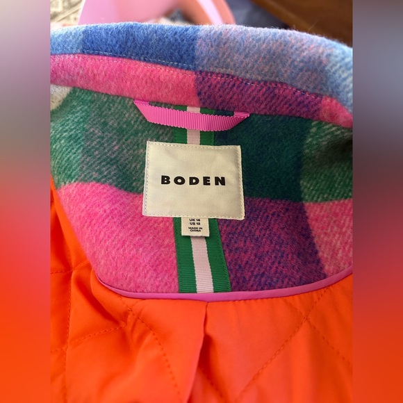 Boden Women’s Wool Check Coat in Multi Check - Picture 7 of 9